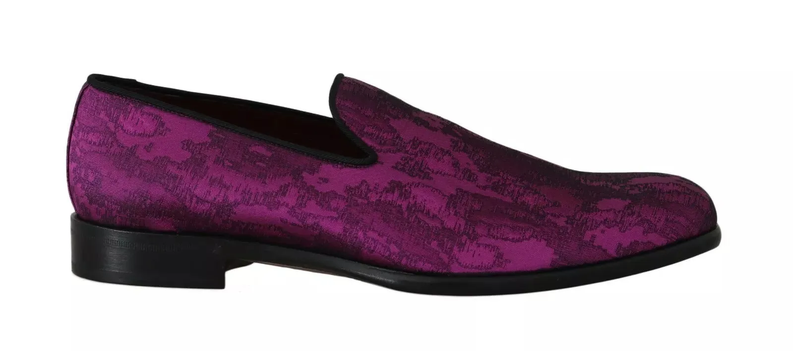 Loafers Made In Italy Purple Jacquard Loafers Dress Formal Shoes