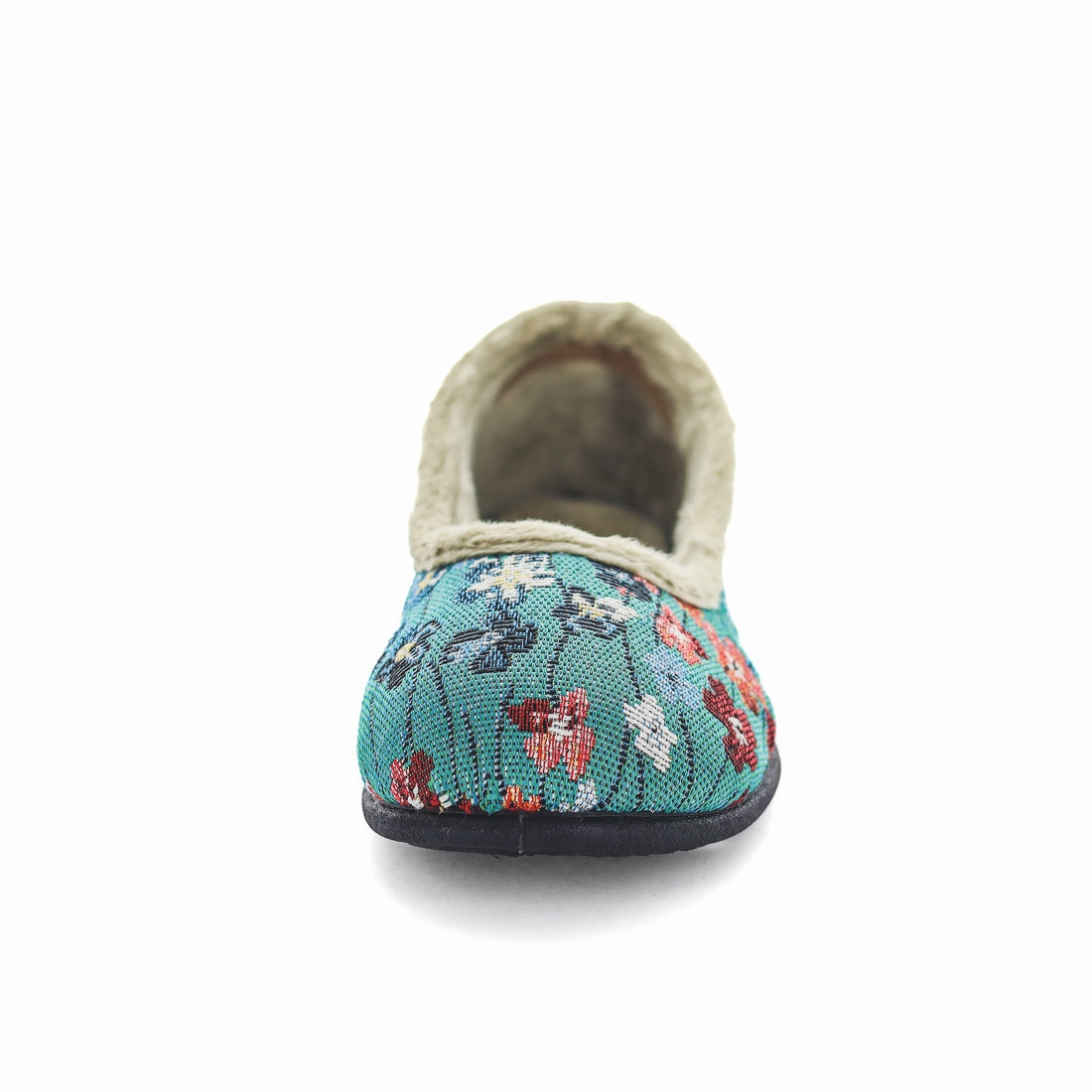 Panda Elgin Women's Slippers - Green Floral The Silver Slippers Elizabeth Koda Callan