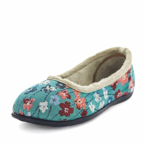 Shrek House Slippers Panda Elgin Women's Slippers - Green Floral