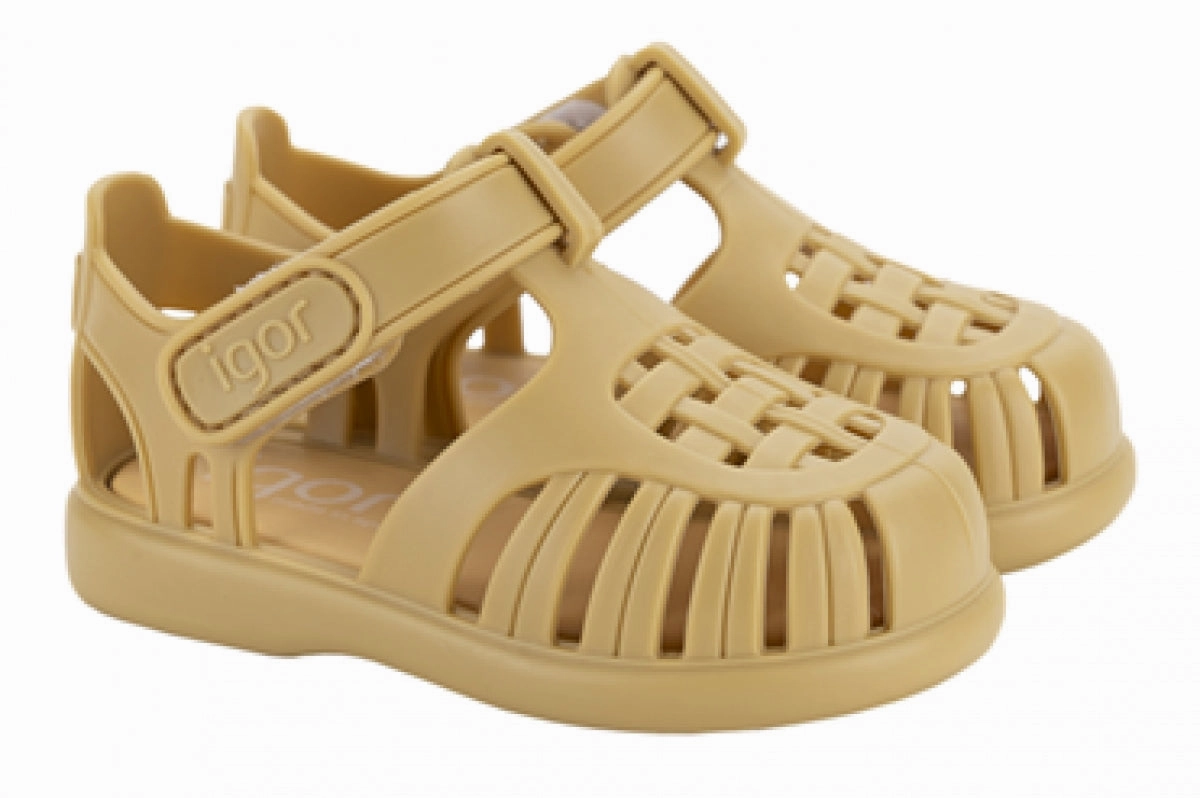 Strap Wedge Sandals Igor S10271-235 Tobby Solid Sandals - Dijon