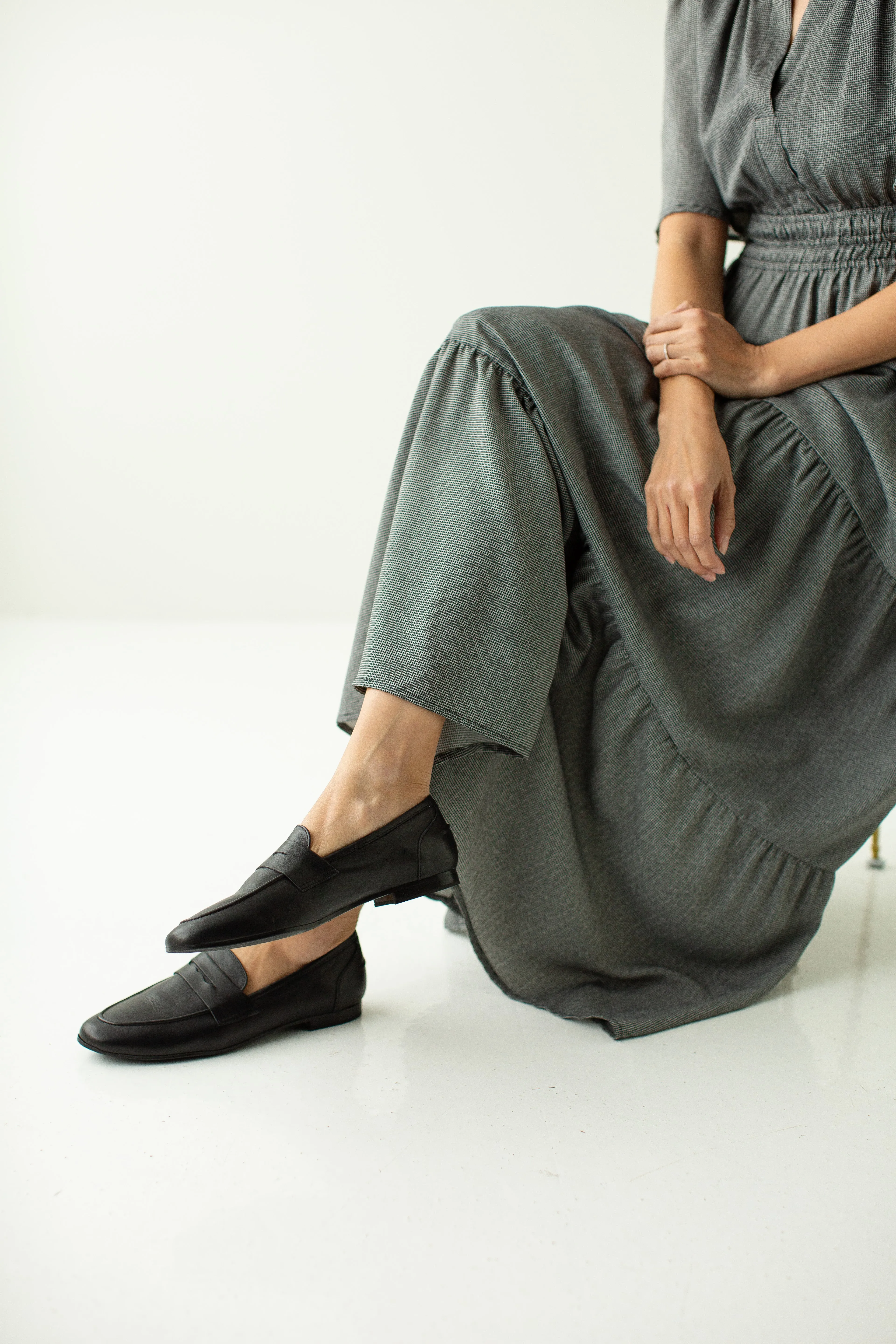 'Iona' Genuine Leather Penny Loafers in Black FINAL SALE Most Expensive Loafers