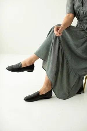 Types Of Loafers 'Iona' Genuine Leather Penny Loafers in Black FINAL SALE