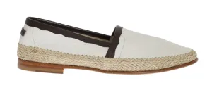 Ivory White Deer Leather Logo Loafers And White Loafers