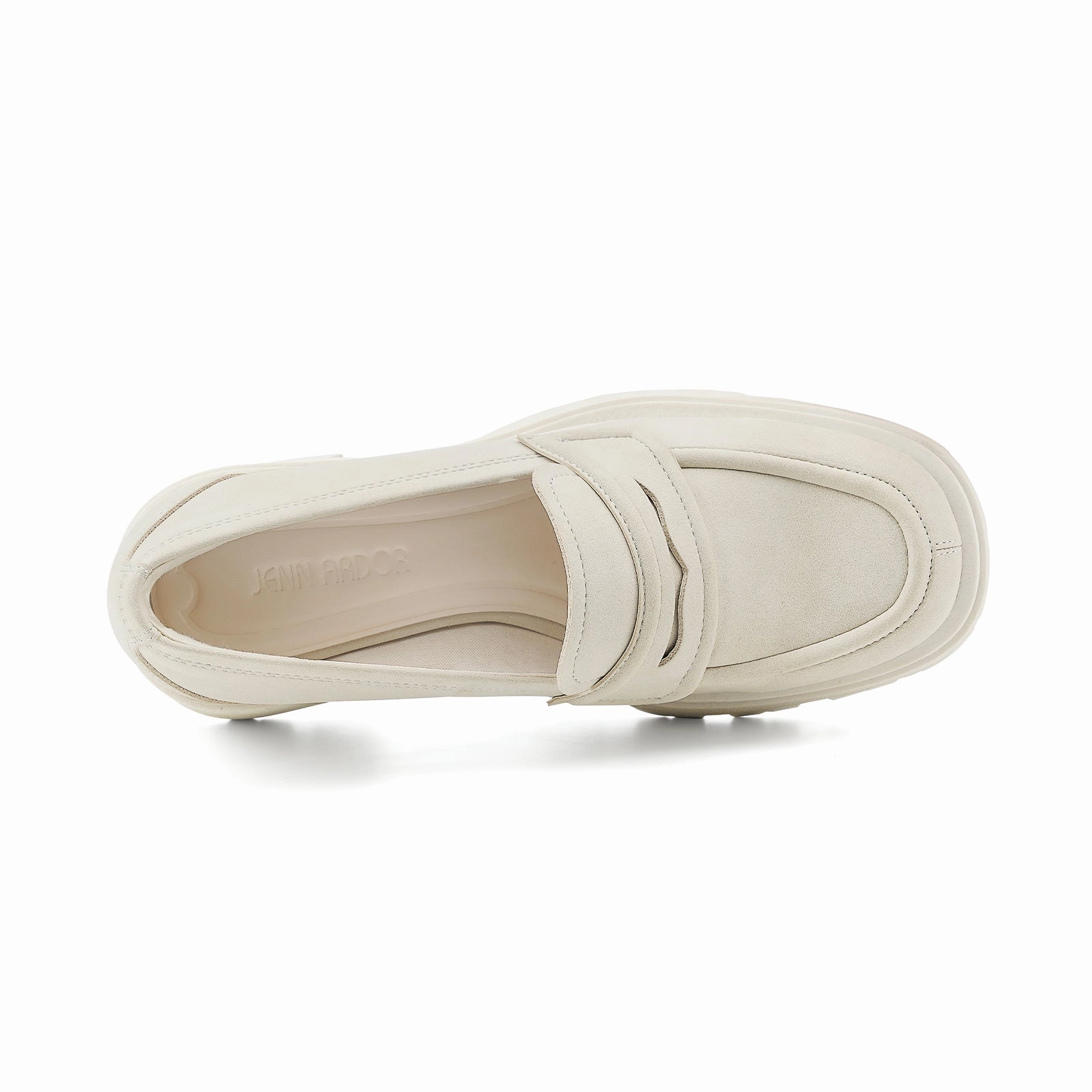 JENN ARDOR Chunky Block Heel Loafers for Women Closed Round Toe Platform Pumps