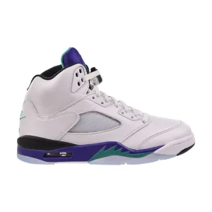 Jordan 5 Retro OG Men's Shoes White/Grape Ice-New Emerald Best Shoes