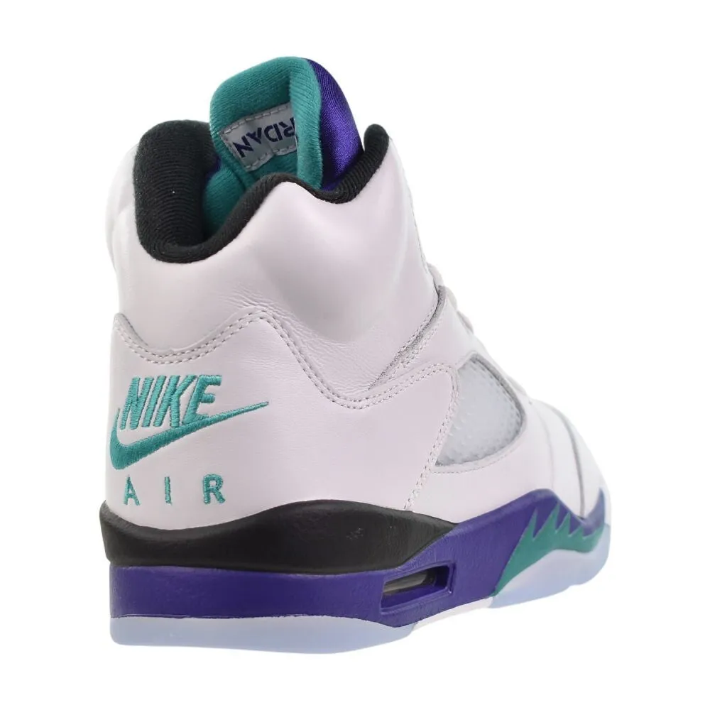 Shoes For Dressy Casual Jordan 5 Retro OG Men's Shoes White/Grape Ice-New Emerald