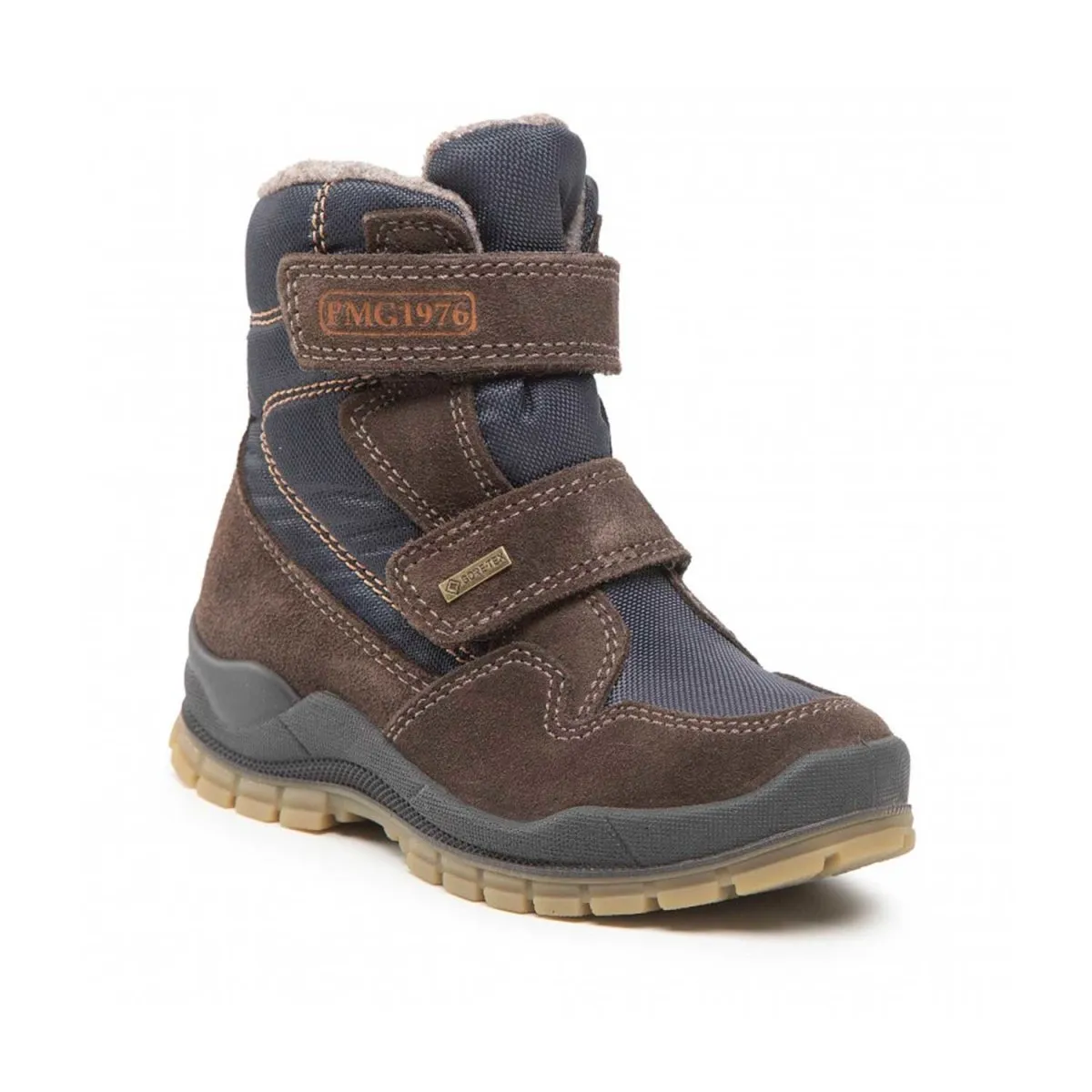 Primigi Boyss (Sizes 31-35) 2895122 Brown/Navy Hi Gore-Tex Waterproof Racing Flats Running Shoes