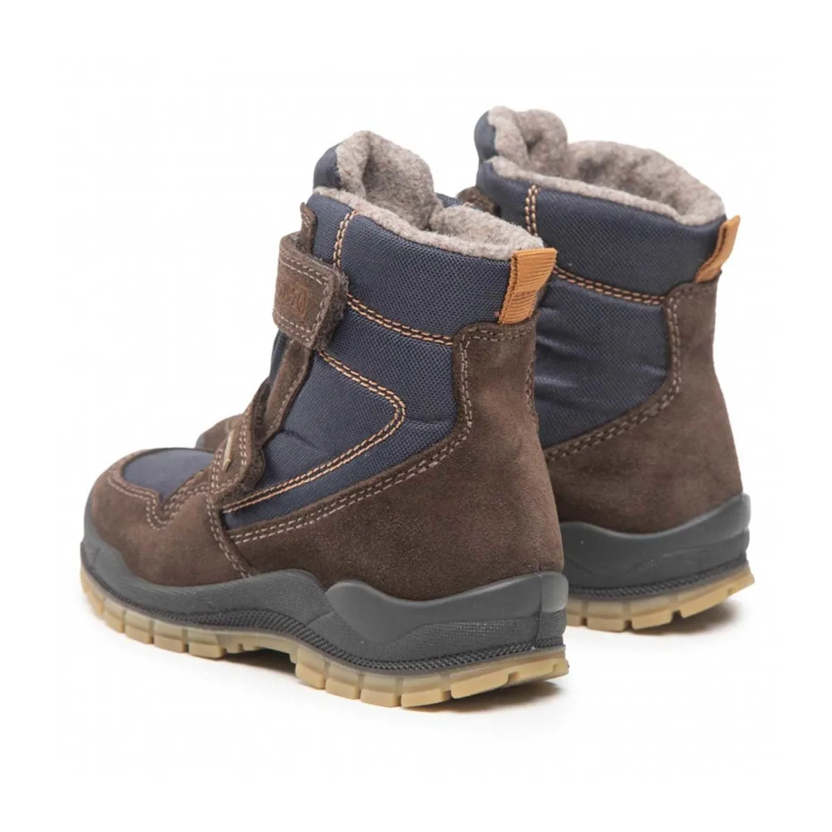 Wide Flat Feet Shoes Primigi Boyss (Sizes 31-35) 2895122 Brown/Navy Hi Gore-Tex Waterproof