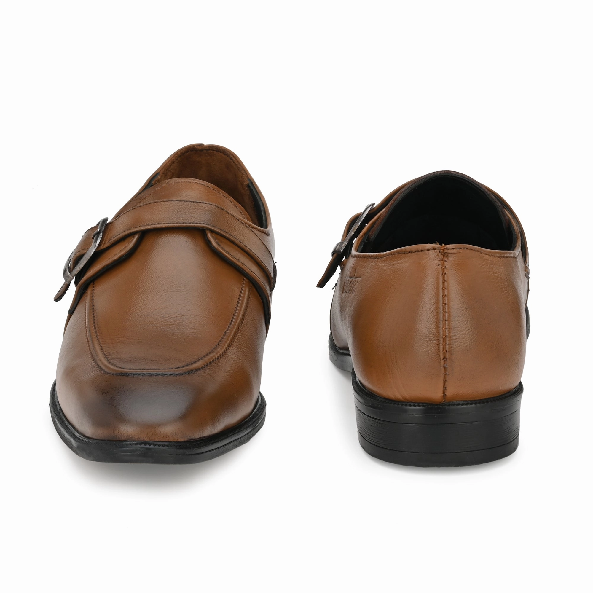 Kavacha Pure Leather , Italic designed formal Shoe , S815 Monk Strap Shoes For Men (Tan) Shoes Running Winter