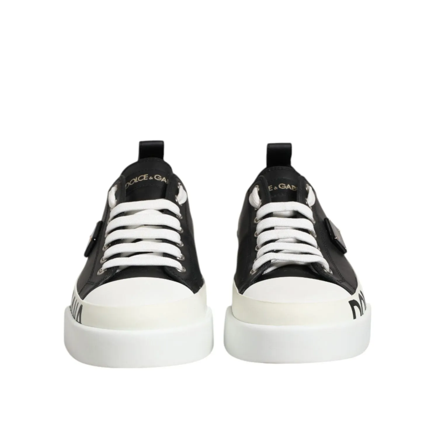 Sneakers With Arch Support Dolce & Gabbana Black White Leather Low Top Sneakers Shoes