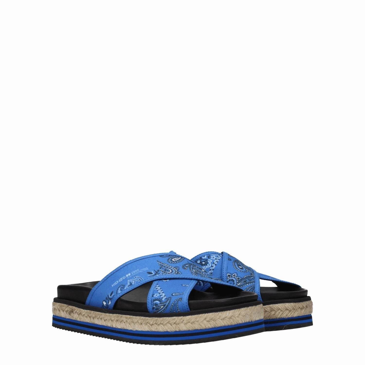 Camouflage Slippers Kenzo Blue Fabric Slippers