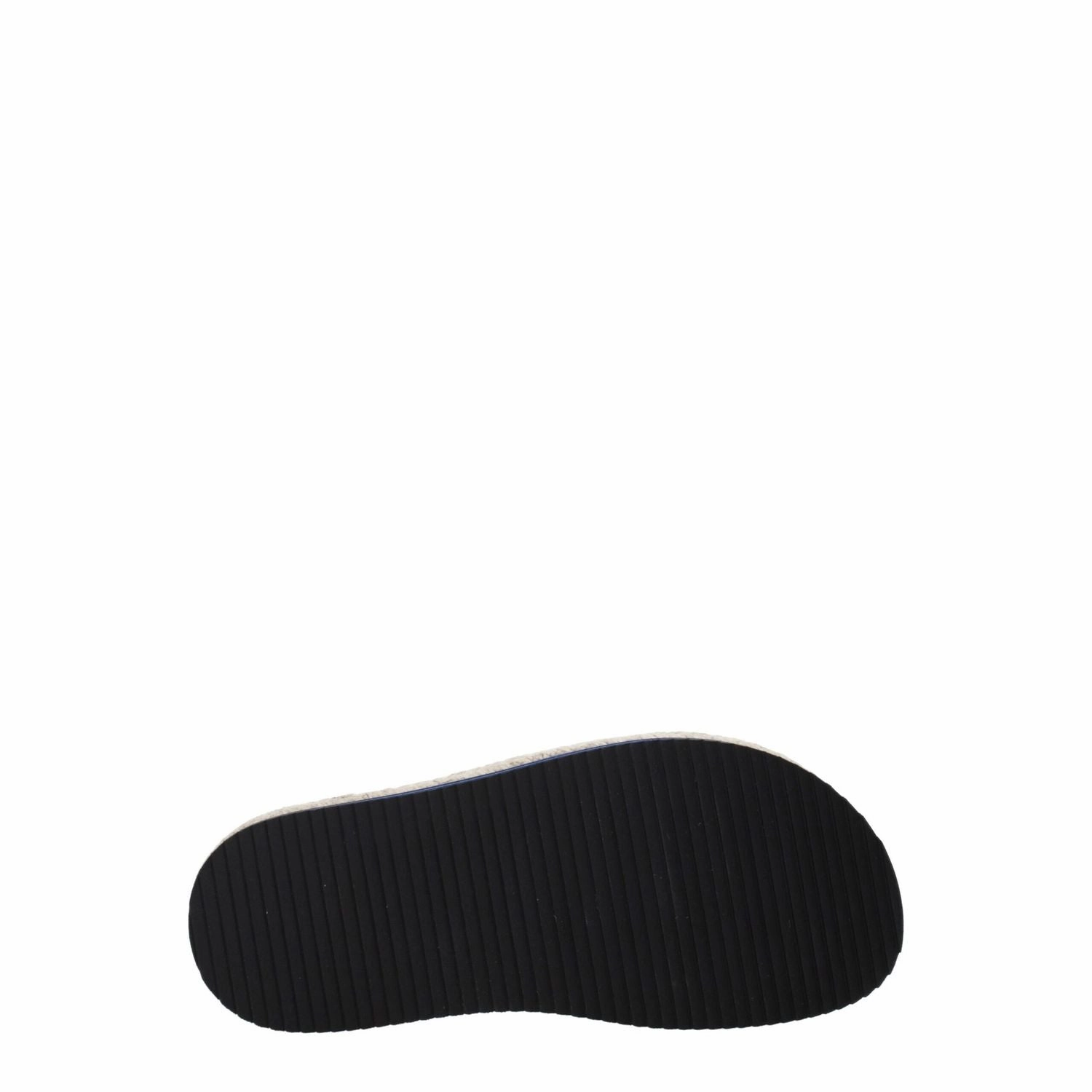 Kenzo Blue Fabric Slippers Slippers With Wedge Heel