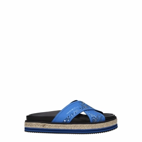 Ruby Slippers Nola Kenzo Blue Fabric Slippers