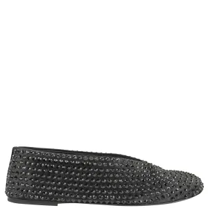 Khaite Marcy Beaded Flat in Black Flat Chunky Shoes