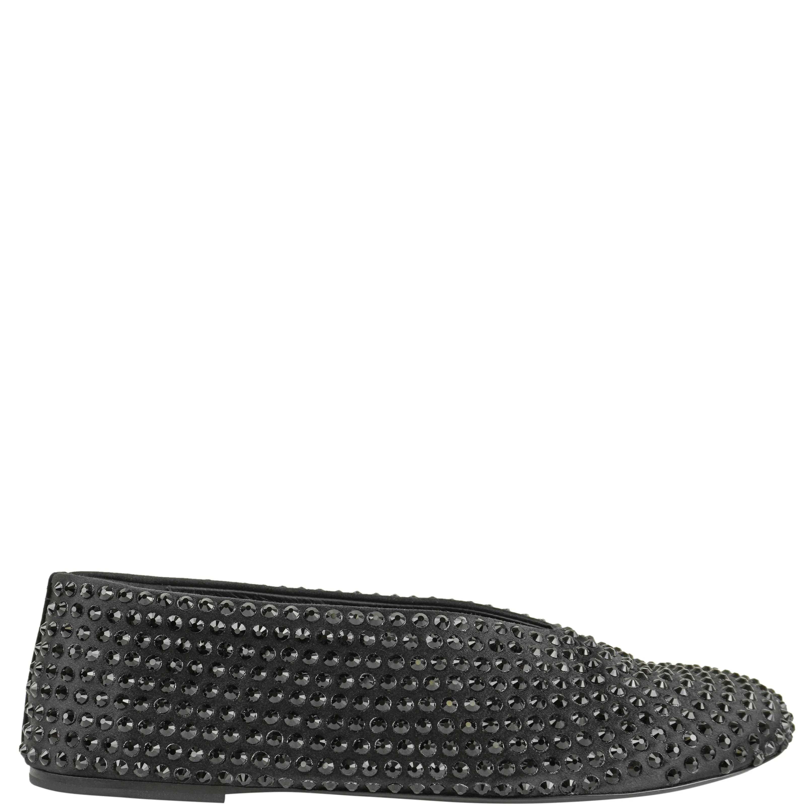 Electric Flat Shoes Khaite Marcy Beaded Flat in Black