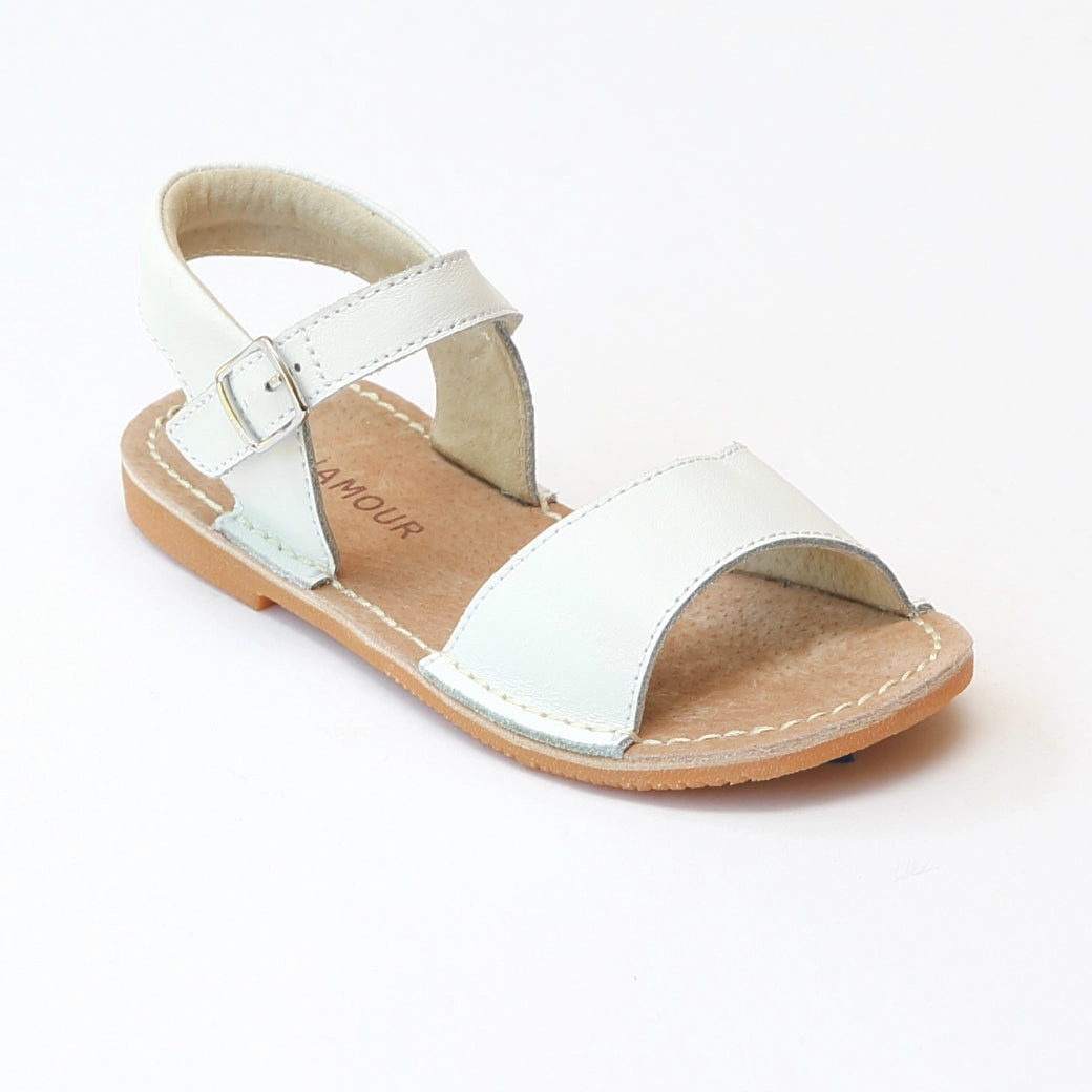 L'Amour Girls Open Toe Leather Sandal Crocks Sandals