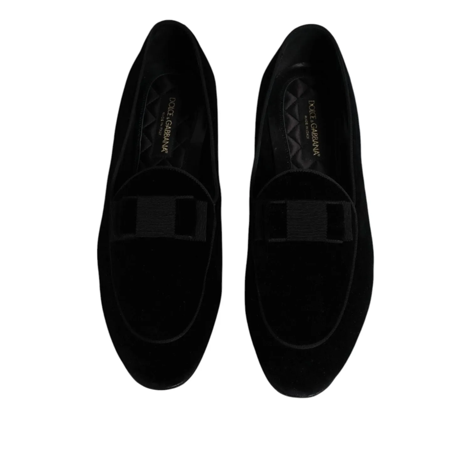 Penny Loafers And Sunday Nights Dolce & Gabbana Black Velvet Loafers Formal Men Dress Shoes
