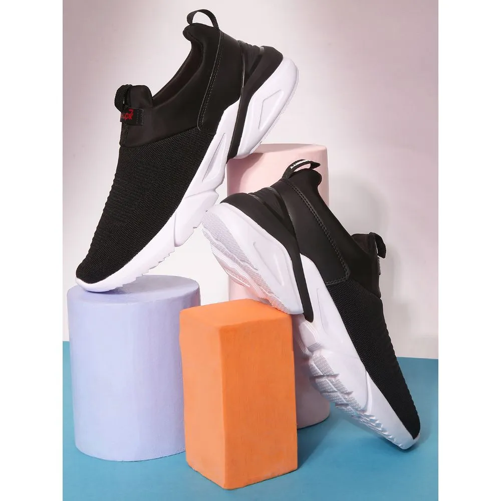 Leap7x Non-Lacing Black Casual Slip-on Shoes For Men BRISK-01 By Liberty Shoes For Work Business Casual