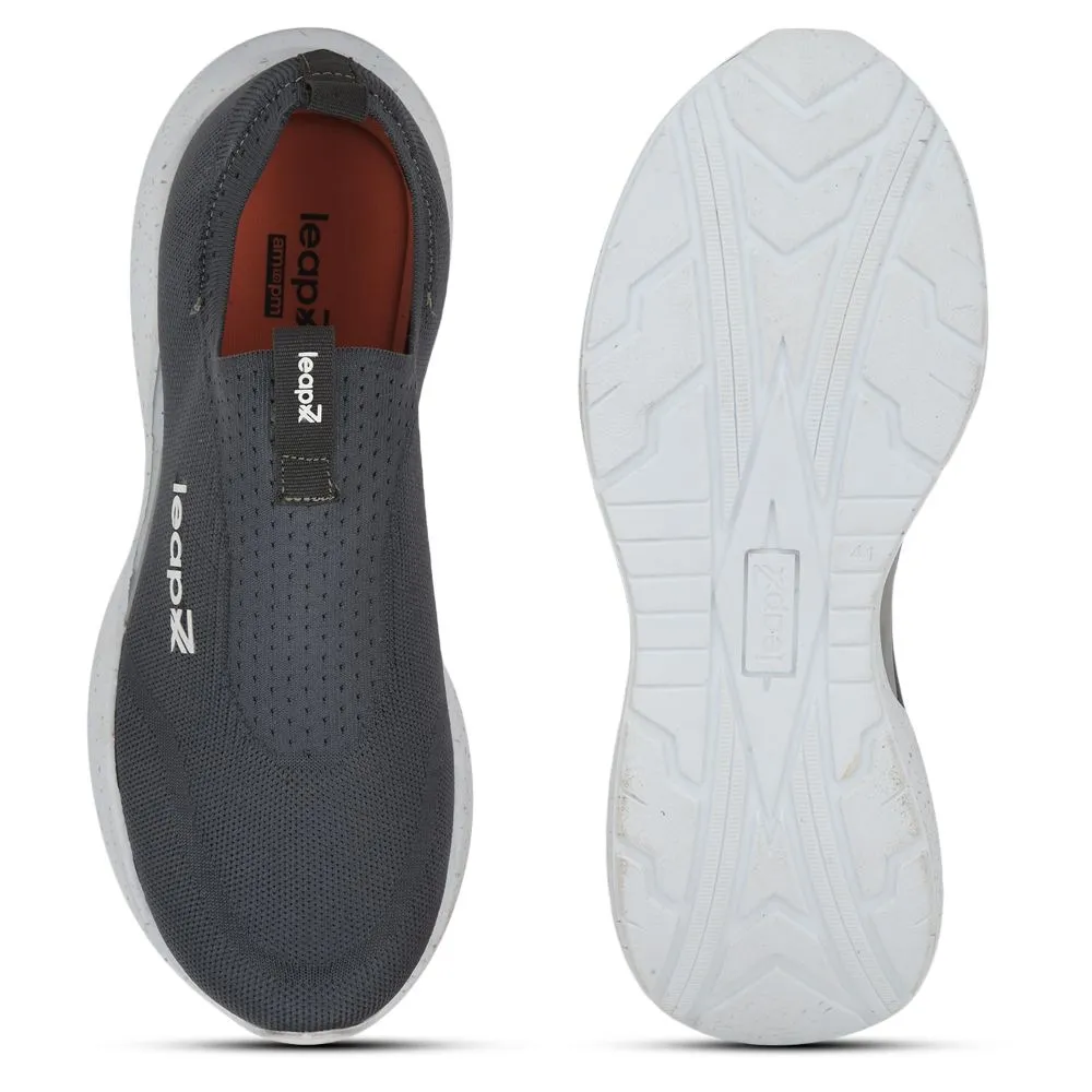 Leap7x Non Lacing Casual Shoes For Men (Grey) ARCHER-3 By Liberty Flat Sole Casual Shoes