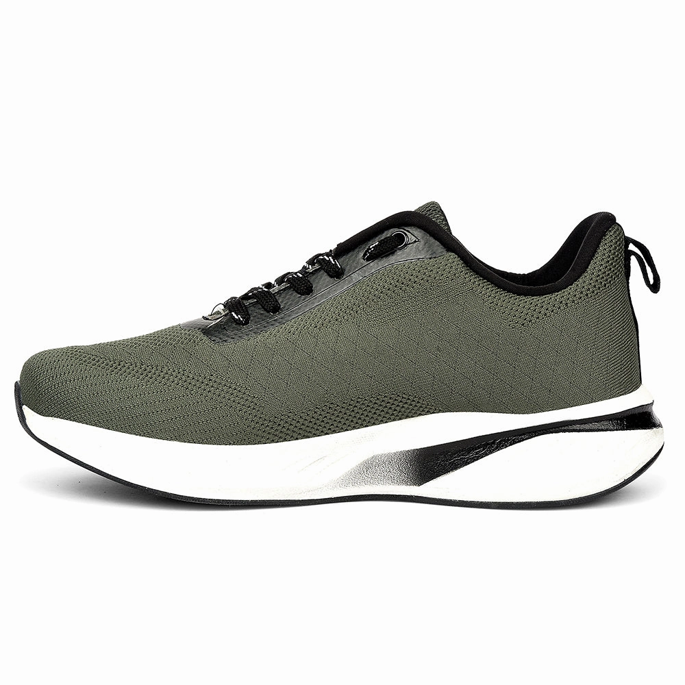 Running Shoes For Sale Online Leap7x Olive Green Sports Lacing Running Shoes For Men GHD-1 By Liberty