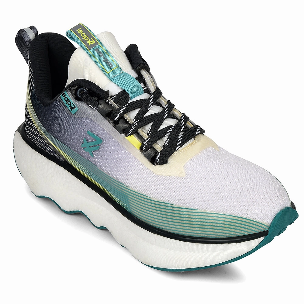 Runs Shoes Leap7x Sea Green Sports Lacing Running Shoes For Men GHD-103 By Liberty