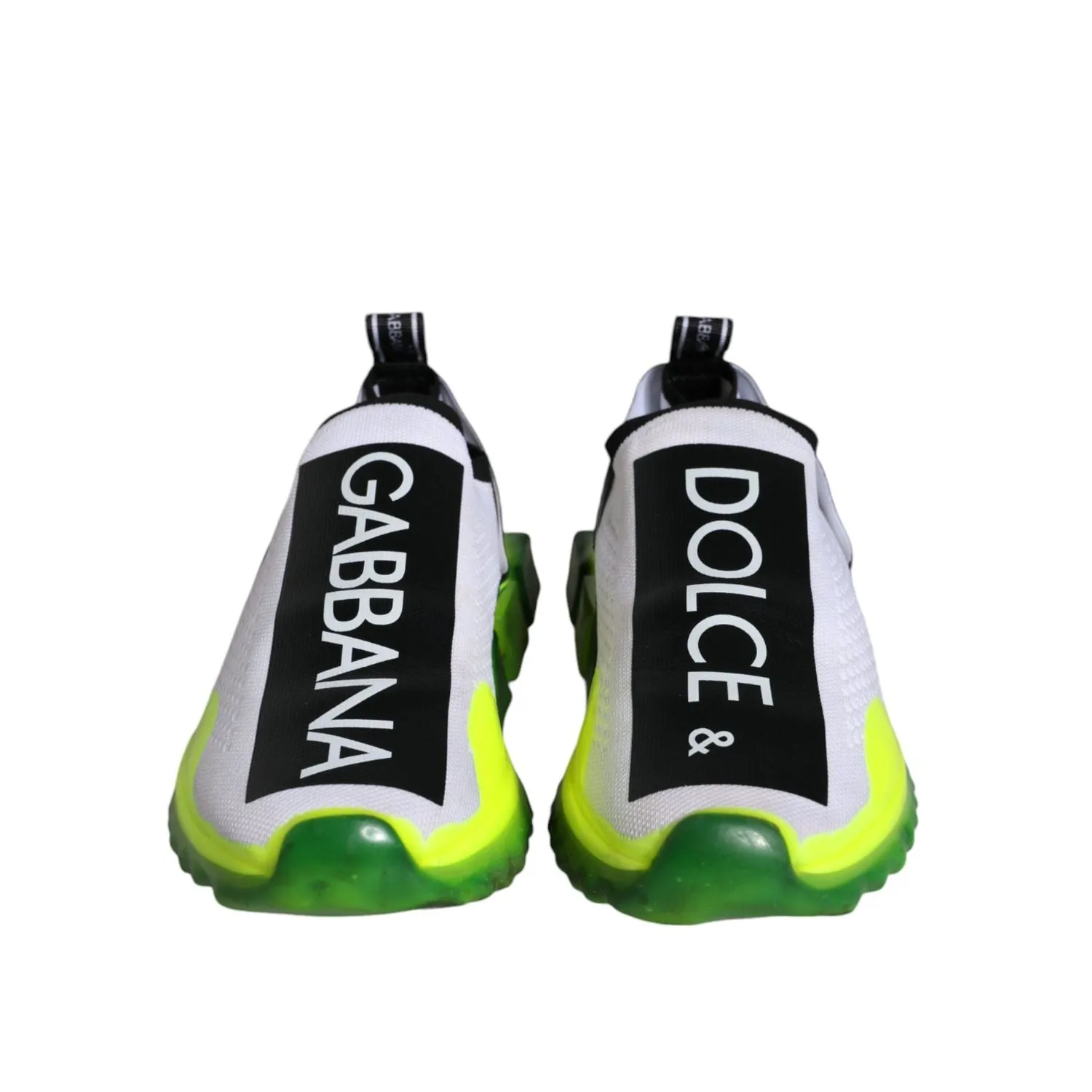 Dolce & Gabbana White Yellow Slip On Sorrento Sneakers Shoes New Balance High Top Sneakers