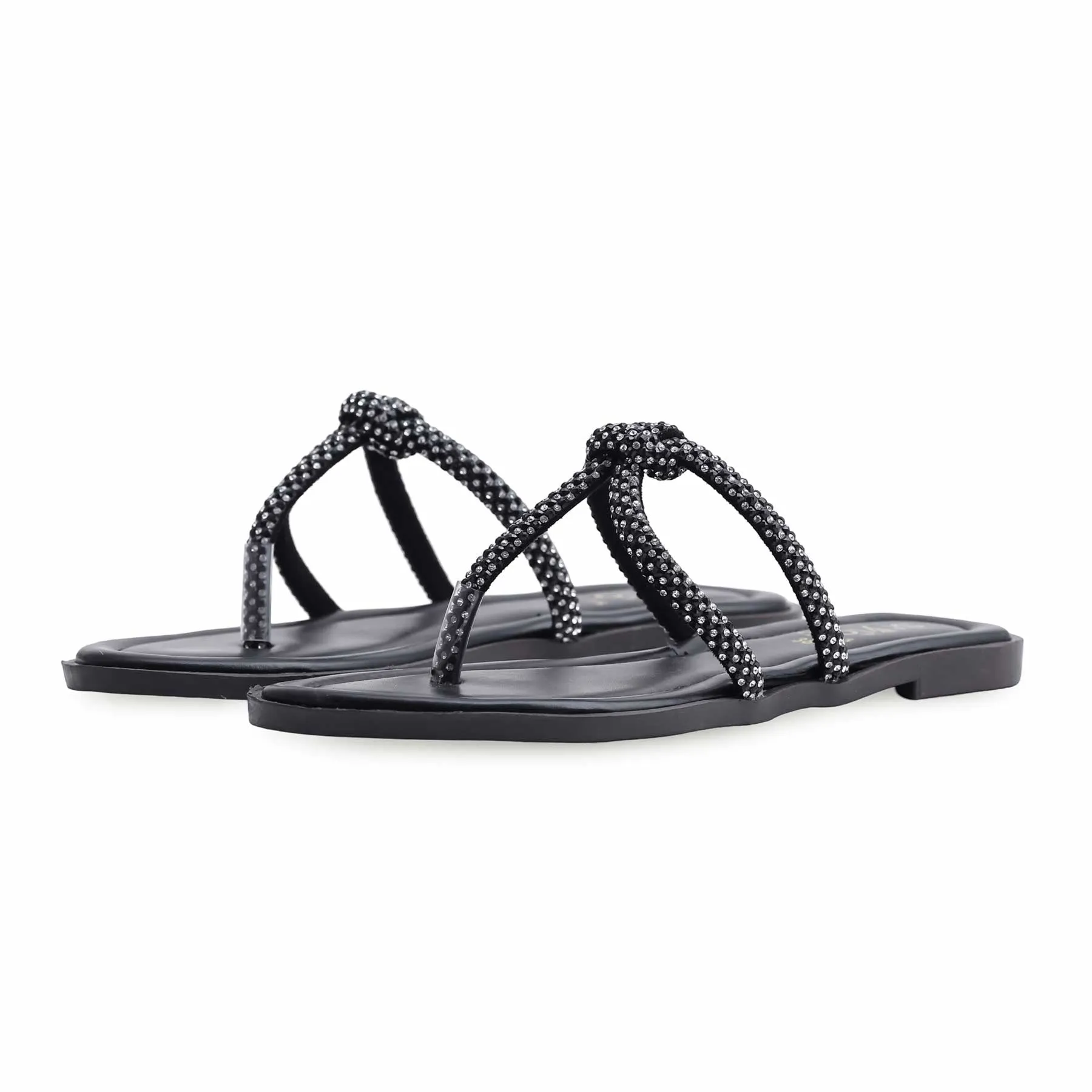 Walking Shoes Business Casual Black Casual Chappal CL1938