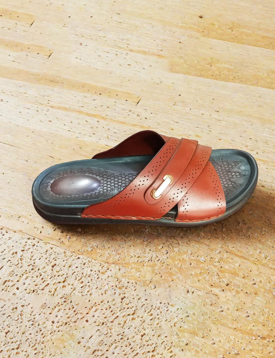 Rack Room Slippers Light Brown slipper for men