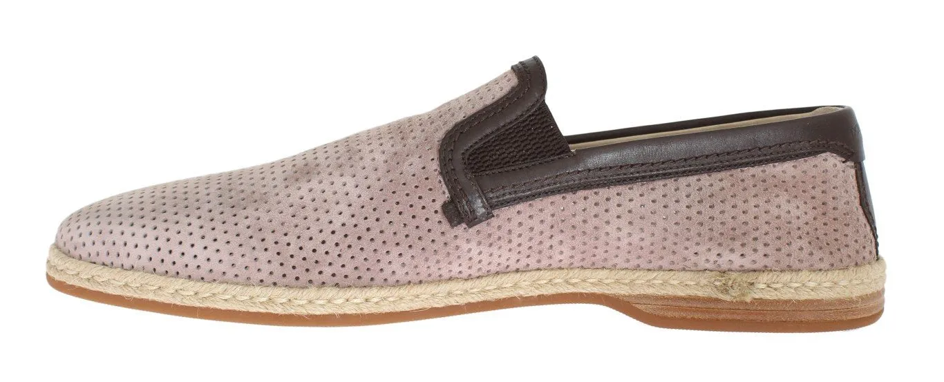 Penny Loafers And Socks Light Pink Leather Breathable Loafers