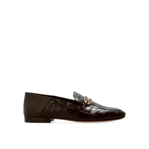 Salvatore Ferragamo Brown Calfskin Slip-On Loafers Wine Loafers