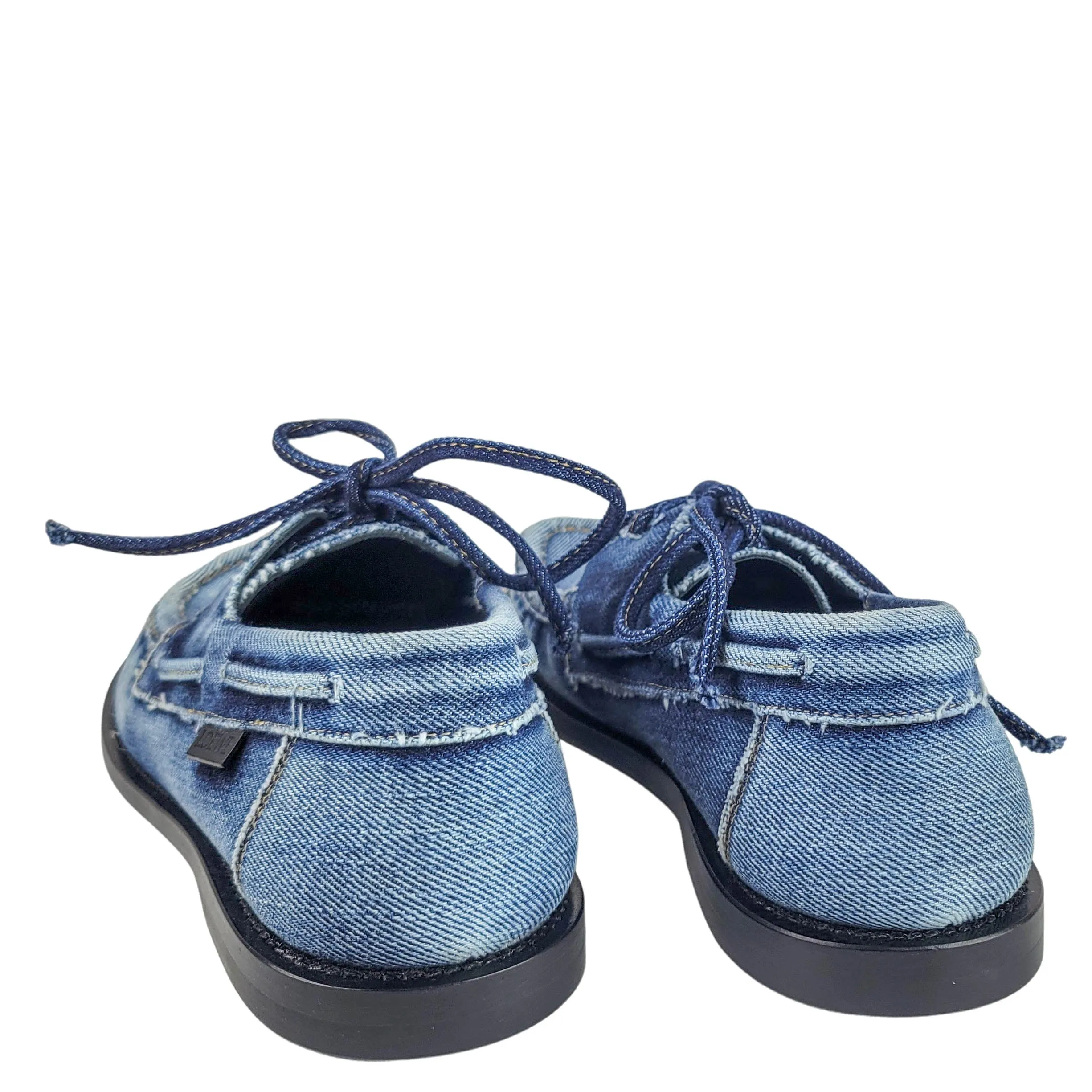 Good Hiking Shoes For Feet Loewe Denim Boat Shoes in Blue