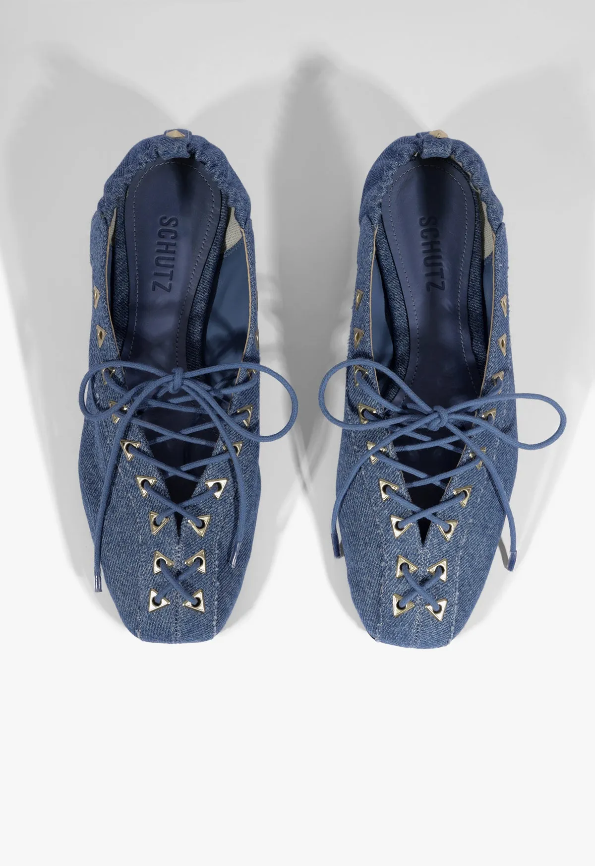 Lola Fabric Flat Flat Shoes For Wide Feet