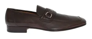 Brown Leather Formal Loafers Shoes Hush Puppies Slip On Loafers