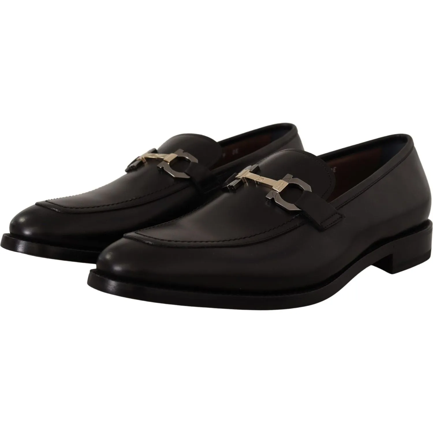 Orthopedic Loafers In Breathable Leather Salvatore Ferragamo Suave Black Leather Gancio Bit Loafers