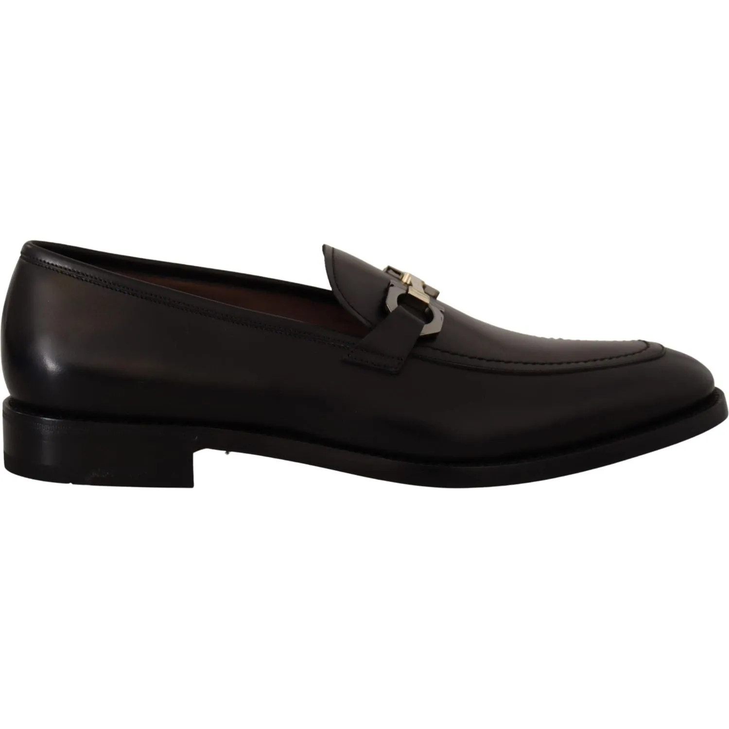 Loafers And Skirts Salvatore Ferragamo Suave Black Leather Gancio Bit Loafers