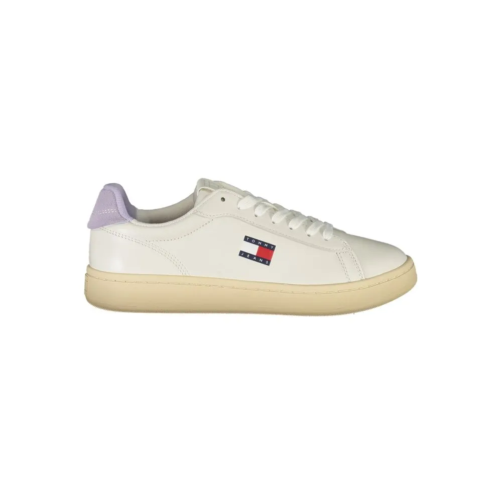 Tommy Hilfiger White Leather Women Sneaker Oxford Shoes Casual Outfit
