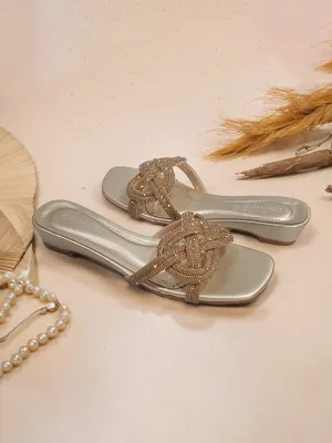 Dixxon Slippers Golden Fancy Heel Slippers for women