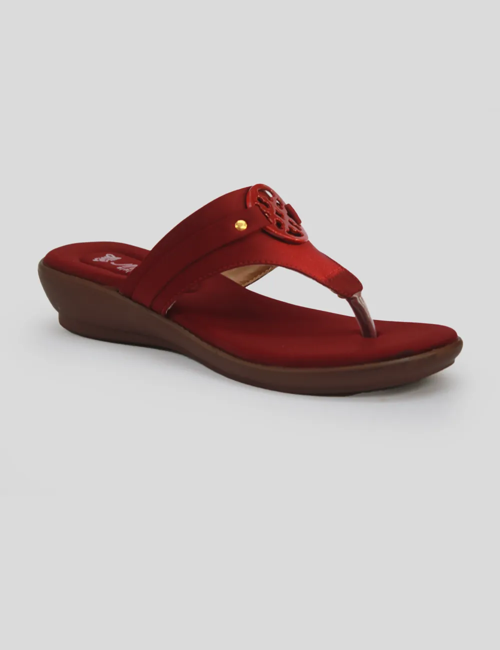 Maroon Wedges Collection Slippers Crocodile Slides