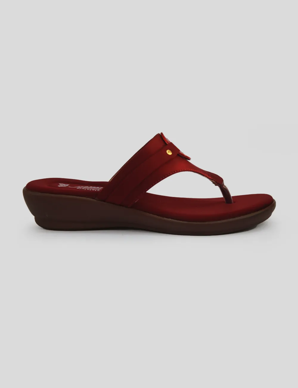 By Burree Slippers Maroon Wedges Collection Slippers
