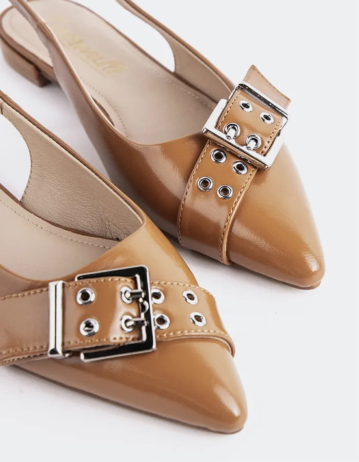 Marken Tan Leather Mens Casual Flat Shoes