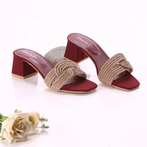 See Kai Run Slippers Maroon Fancy Heel Slippers for women
