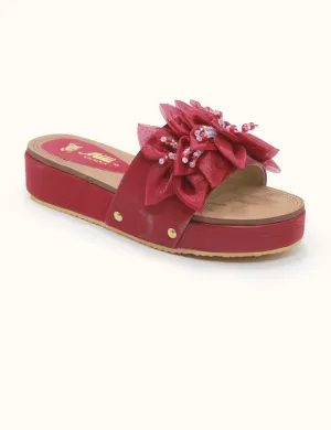 Locals Slippers Maroon Stylish Summer Slippers