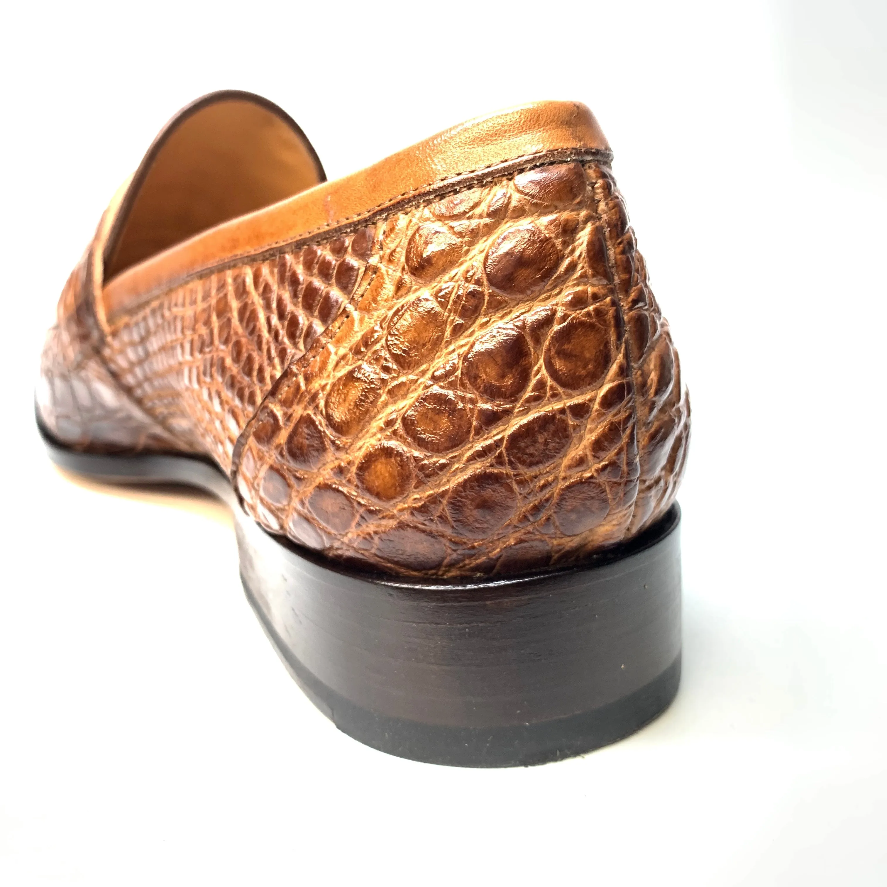 Mauri 4862 Brown Alligator Belly Penny Loafers Loafers Lv