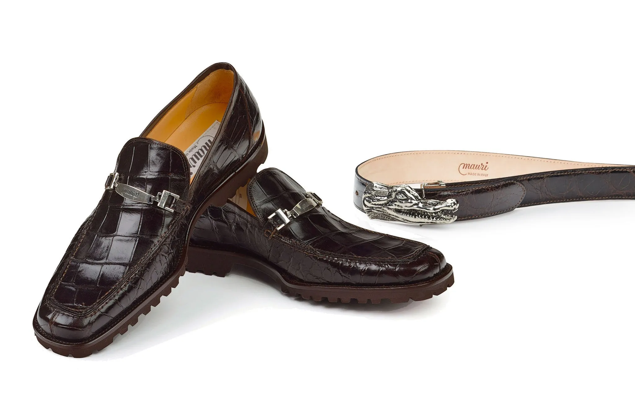 Skull Loafers Mauri - "4692" Dark Brown Alligator Loafer