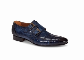 Michael Michael Kors Loafers Mauri - 1152 "Alfieri" Handpainted Caribbean Blue Double Monk Strap