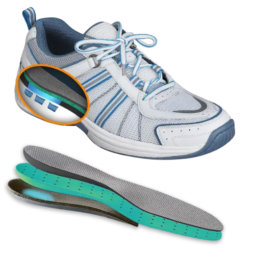 Tahoe-White Tie-Less Lace 910 Sneakers For Heel Pain