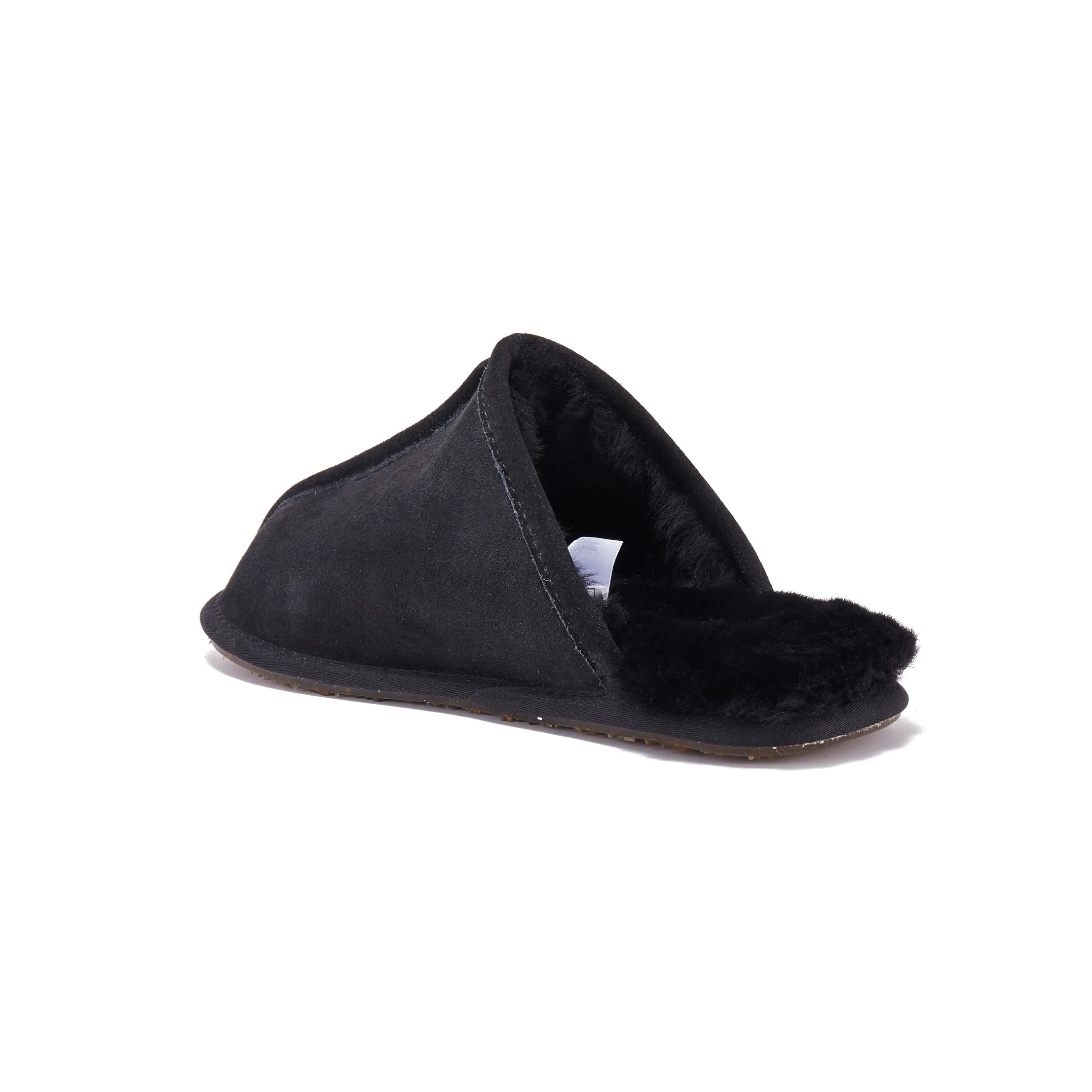 MENS CLOSED MULE BLACK Slippers Wool