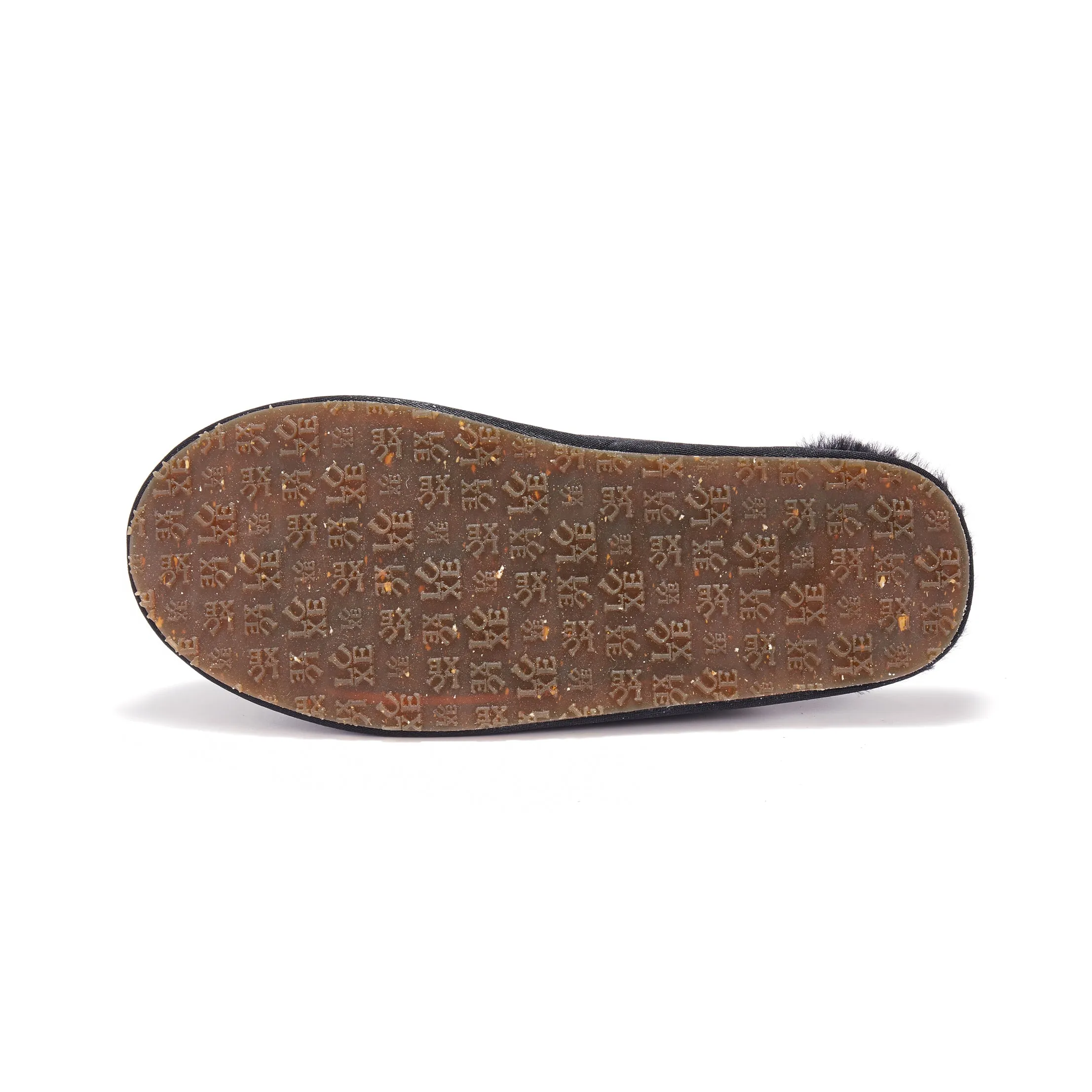 MENS CLOSED MULE BLACK Dust Slippers