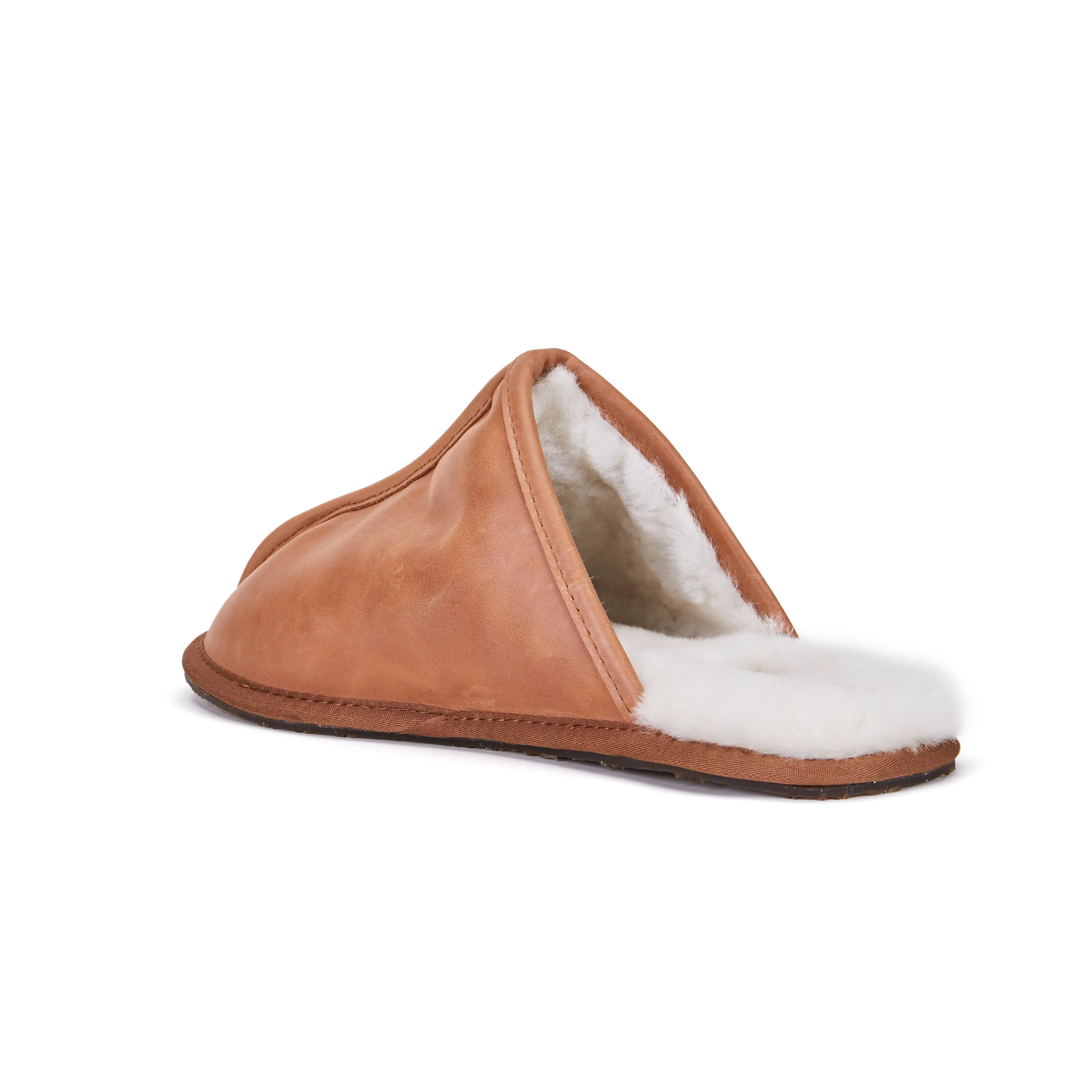 MENS CLOSED MULE LEATHER TAN Oogie Boogie Slippers