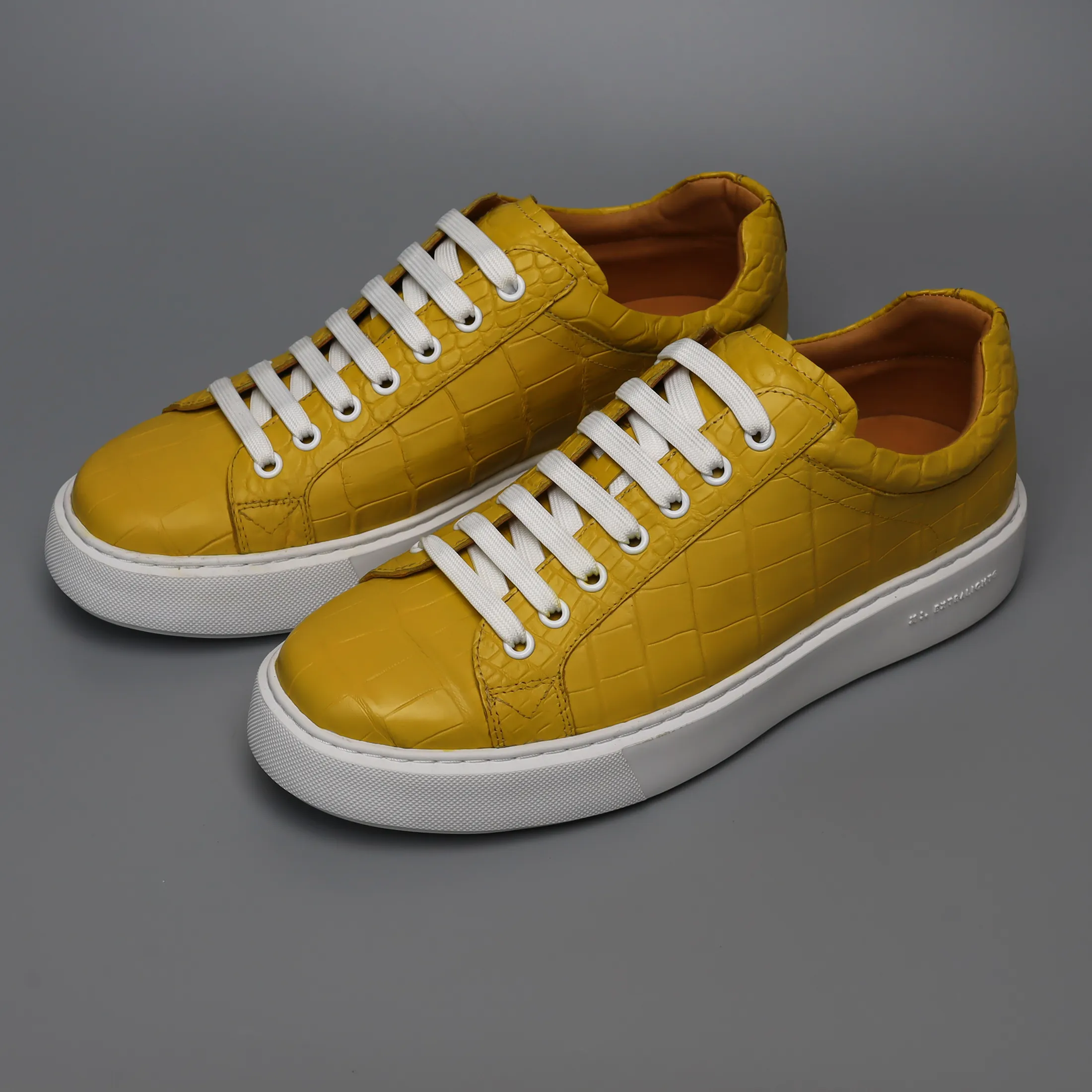 Mens Handmade Alligator Leather Sneakers | Luxury Genuine Alligator Shoes for Men  Exotic Alligator Sneakers Whiddon Step Loafers